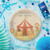 3 Ring Circus Baby Shower ペーパープレート (パーティー)