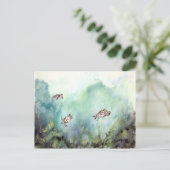 3_sea_turtles_painting ポストカード (スタンド正面)