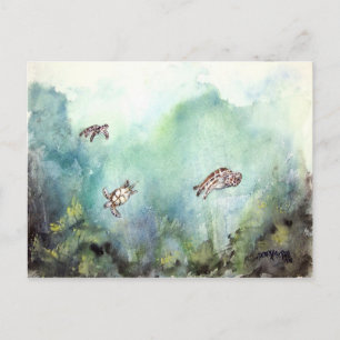 3_sea_turtles_painting ポストカード