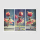 3 Shabbyシックなフラワーダンサー、バラDJ6LF Decompage 薄葉紙 (正面)