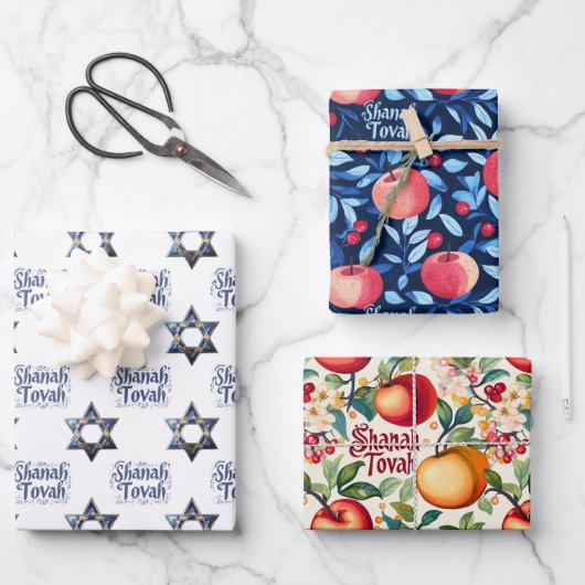 3 Shanah Tovahラッパgシート ラッピングペーパーシート (正面)