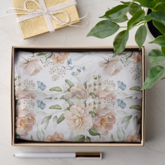 3 sheets, Dutch Still Life Floral Art Hydrangeas  薄葉紙 (ギフト)