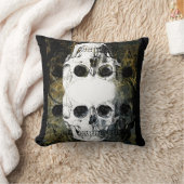 3 Skulls Graffiti クッション (ブランケット)