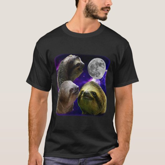 3 Sloths Moon Tシャツ (正面)