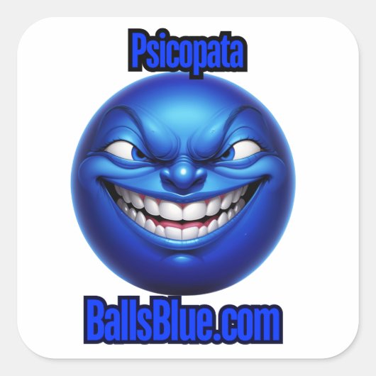 3" Square Piscopataステッカー – 愛を紹介する スクエアシール (正面)