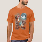 3 Squirrel Moon Howling Squirrel Head Funny for Me Tシャツ (正面)