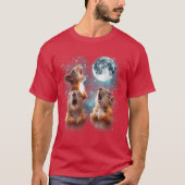 3 Squirrel Moon Howling Squirrel Head Funny for Me Tシャツ (正面)
