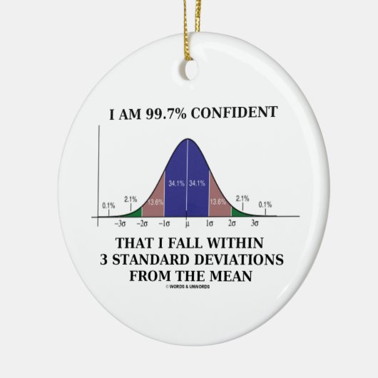 3 Standard Deviations内で99.7%の信頼できる秋 セラミックオーナメント (左)