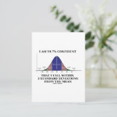 3 Standard Deviations Mean内で99.7%の自信 ポストカード (スタンド正面)