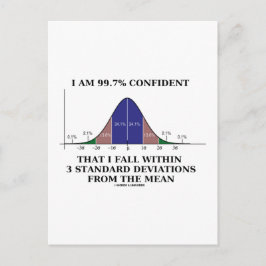 3 Standard Deviations Mean内で99.7%の自信 ポストカード