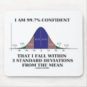 3 Standard Deviations Mean内で99.7%の自信 マウスパッド (正面)
