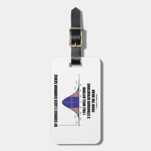 3 Std Devsをはるかに越えて欠乏の常識の秋 ラゲッジタグ (正面縦)