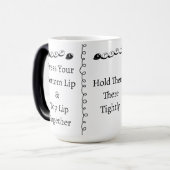 3 steps to Shut Up Funny Custom Text モーフィングマグカップ (正面左)