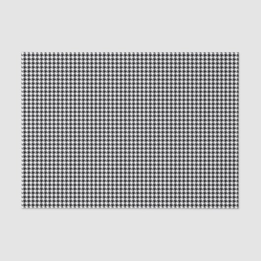 3 Tissue Sheets, Black White Houndstooth Pattern 薄葉紙 (正面)