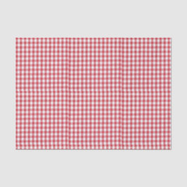 3 Tissue Sheets, Red & White Gingham Check Pattern 薄葉紙