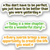 3 Todays Motivational Quotes | Inspirational  シール (正面)