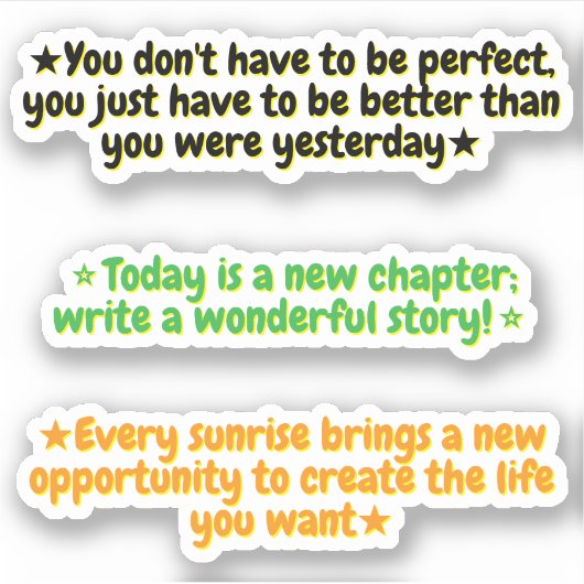 3 Todays Motivational Quotes | Inspirational  シール (正面)