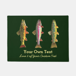 3 Trout for 飾's Home, Office, Business ドアマット