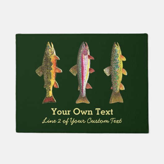 3 Trout for 飾's Home, Office, Business ドアマット (正面)