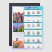 3 Tulip Image At a Glance Calendar マグネット招待状 (正面/裏面)