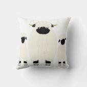 3 Valais黒い鼻の羊の行に クッション (裏面)