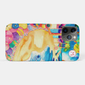 *~*  3 Watercolor Sea Beach Umbrella Sand Case-Mate iPhoneケース (裏面(横))