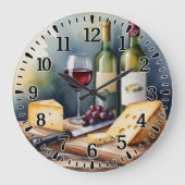 #3  Wine and Cheese  ラージ壁時計 (正面)