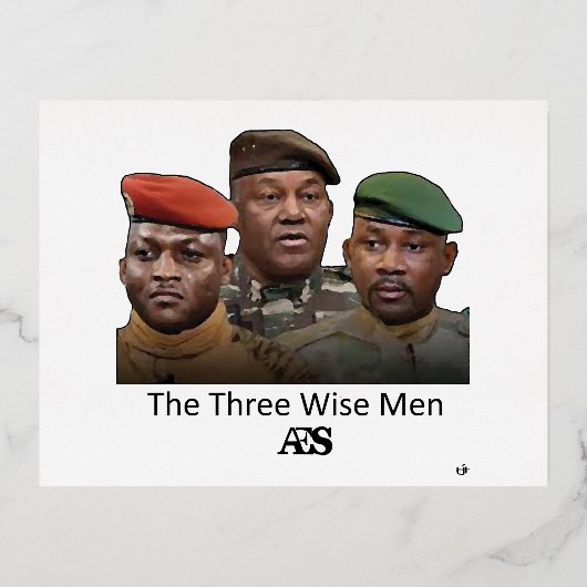 3 Wise Men AES 箔シーズンポストカード (正面)