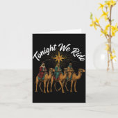 3 Wise Men Tonight We Ride Christmas  カード (黄色い花)