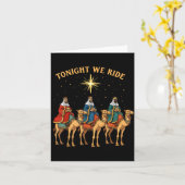 3 Wise Men Tonight We Ride Christmas  カード (黄色い花)