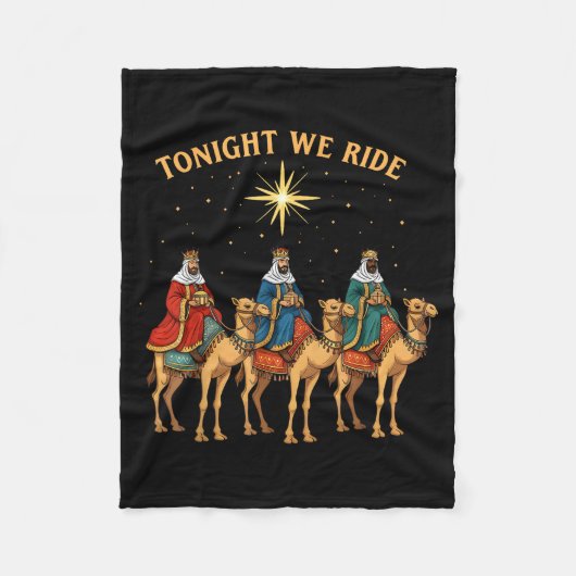 3 Wise Men Tonight We Ride Christmas  フリースブランケット (正面)