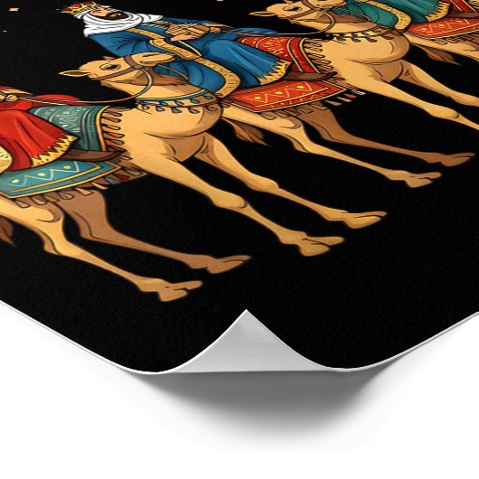 3 Wise Men Tonight We Ride Christmas  ポスター (角)