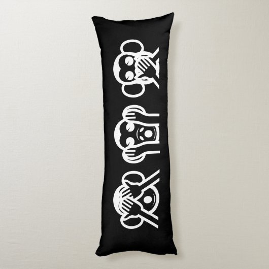 3 Wise Monks絵文字抱き枕 ボディピロー (裏面 (縦))