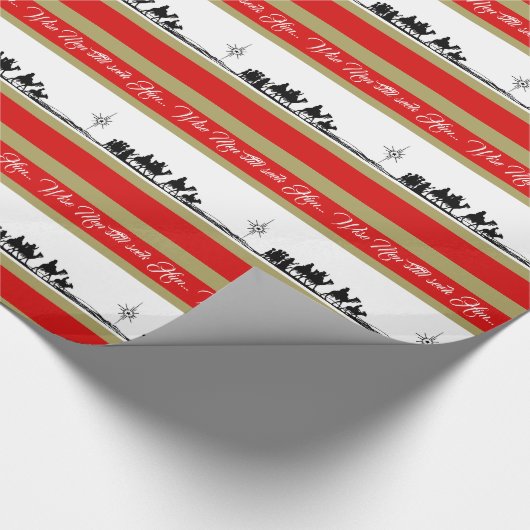 3 Wisemenの星ベスレヘムは彼を包装紙追求します ラッピングペーパー (角)