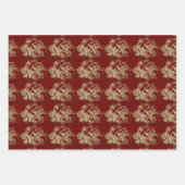 3 WP中国の紙カットラットと果実選択色 ラッピングペーパーシート (正面2)