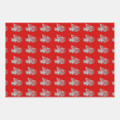 3 WP中国の紙カットラットフルーツ色を選択 ラッピングペーパーシート (正面3)