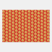 3 WP金ゴールド中国の紙カットタイガー年Cを選択 ラッピングペーパーシート (正面3)