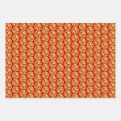 3 Wp2金ゴールド中国の紙カットタイガー年選択C ラッピングペーパーシート (正面3)