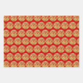 3 Wp2金ゴールド中国の紙カットタイガー年選択C ラッピングペーパーシート (正面)