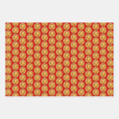 3 Wp2金ゴールド中国の紙カットラビット年Cを選択 ラッピングペーパーシート (正面3)