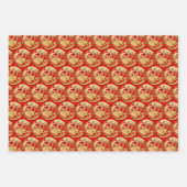 3 Wp3金ゴールド中国の紙カットタイガー年選択C ラッピングペーパーシート (正面)