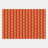 3 Wp3金ゴールド中国の紙カットラビット年Cを選択 ラッピングペーパーシート (正面3)