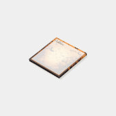 3"x3"こうもりと不気味な木、オレンジ色の背景 ポストイット (アングル)