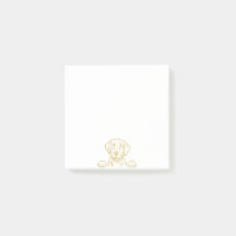 3"x3"イエロー・ラブラドール・レトリーバーPost-Itメモ