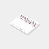 3"x4"ポストITメモ羽毛パープル名前をカスタムする ポストイット (アングル)