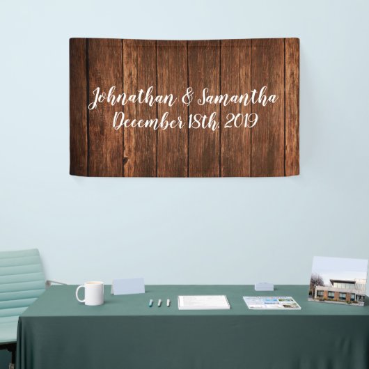 3' x5の素朴なパーソナライズな旗の納屋の木製の国 横断幕 (トレードショー)