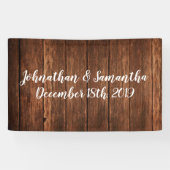 3' x5の素朴なパーソナライズな旗の納屋の木製の国 横断幕 (横)