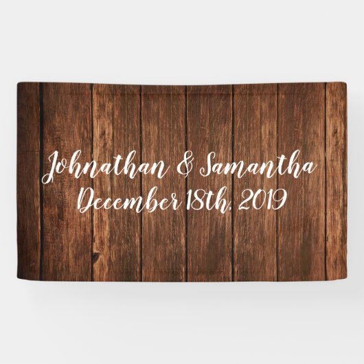 3' x5の素朴なパーソナライズな旗の納屋の木製の国 横断幕 (横)