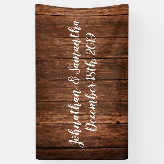 3' x5の素朴なパーソナライズな旗の納屋の木製の国 横断幕 (縦)