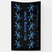 3' x5 10のゆっくり動く青海原のカメ 横断幕 (縦)